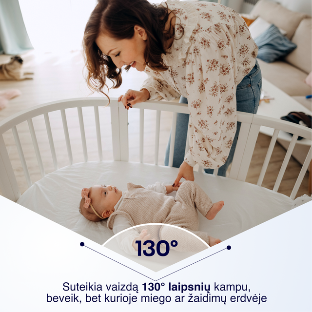 Nanit Pro Complete Monitor Flex Stand Duo mobilioji auklė su stovu ir kvėpavimo monitorius