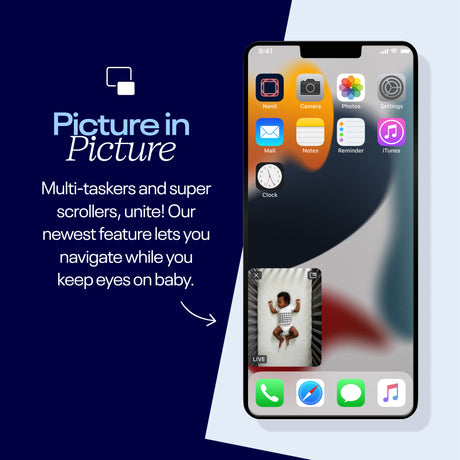 Nanit Pro täielik jälgimissüsteem hingamisliikumise mobiilse lapsehoidjaga, universaalse aluse ja seinakinnitusega ning täielik hingamismonitor