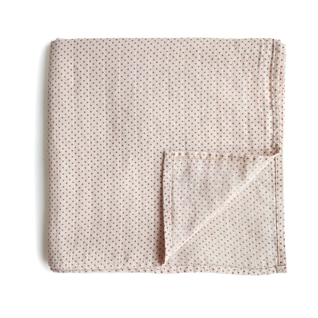 Mushie muslino vystyklas iš organinės medvilnės Caramel Polka Dots