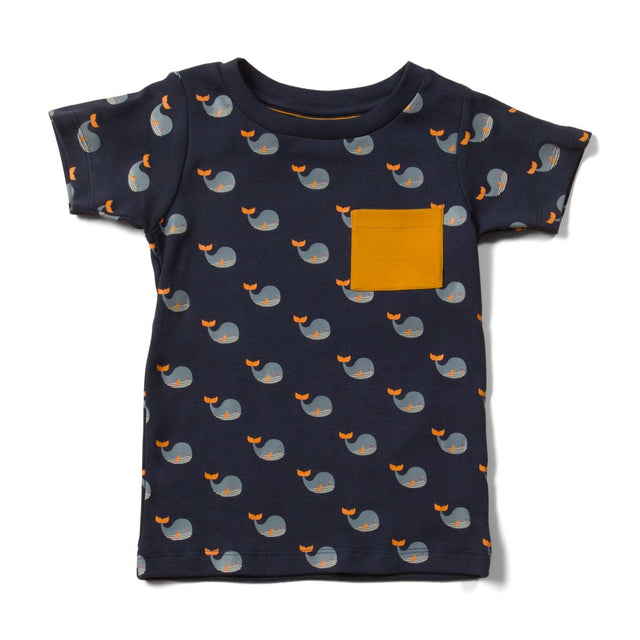 Little Green Radicals Whale Song komplektas (marškinėliai ir kelnės)