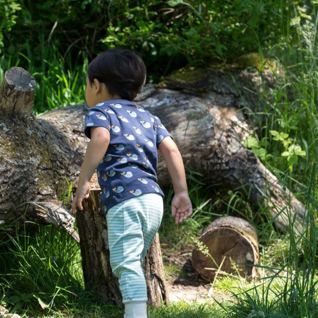 Little Green Radicals Whale Song komplektas (marškinėliai ir kelnės)