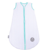 Natulino BabyComfort dvisluoksnis kūdikio miegmaišis (White Grey Waves / mint spalva)