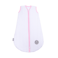 Natulino CosyNites trisluoksnis kūdikių miegmaišis (natural white grey waves / pink spalva) (4164579819593)