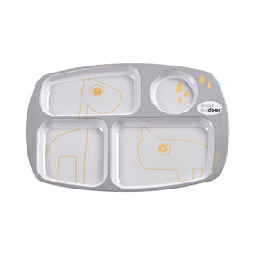 Done by Deer lėkštė "Kontūras" / "Contour" (pilka su auksu) (2132058112073)