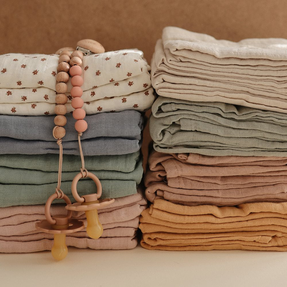 Mushie muslino vystyklai iš organinės medvilnės Fall Yellow (3 vnt.)