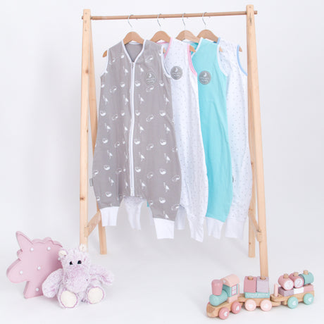 Natulino LITTLE WALKERS trisluoksnis kūdikio miegmaišis Animals Gray & White