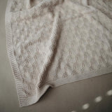 Mushie megztas pledas Honeycomb – Beige