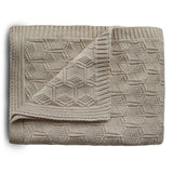 Mushie megztas pledas Honeycomb – Beige