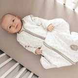 Natulino BabyComfort dvisluoksnis kūdikio miegmaišis (White Grey Waves / mint spalva)