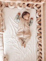 Natulino NATURALS LITTLE WALKERS™ trisluoksnis kūdikio miegmaišis GOTS beige (smėlio spalvos)