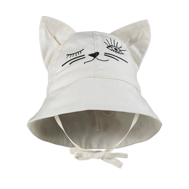 Elodie Details kepurė nuo saulės Katinėlio ausytės (Vanilla White)