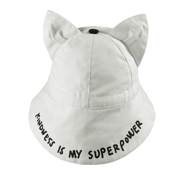 Elodie Details kepurė nuo saulės Katinėlio ausytės (Vanilla White)