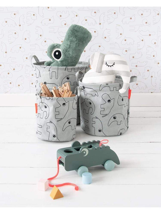 Done by Deer žaislų dėžės - daiktų krepšiai (3 vnt. mėlyni) (4905688662098)