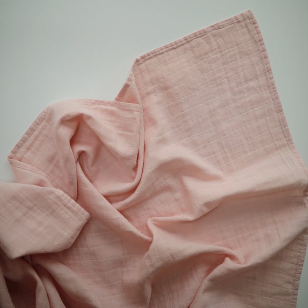 Mushie muslino vystyklas iš organinės medvilnės Rose Vanilla